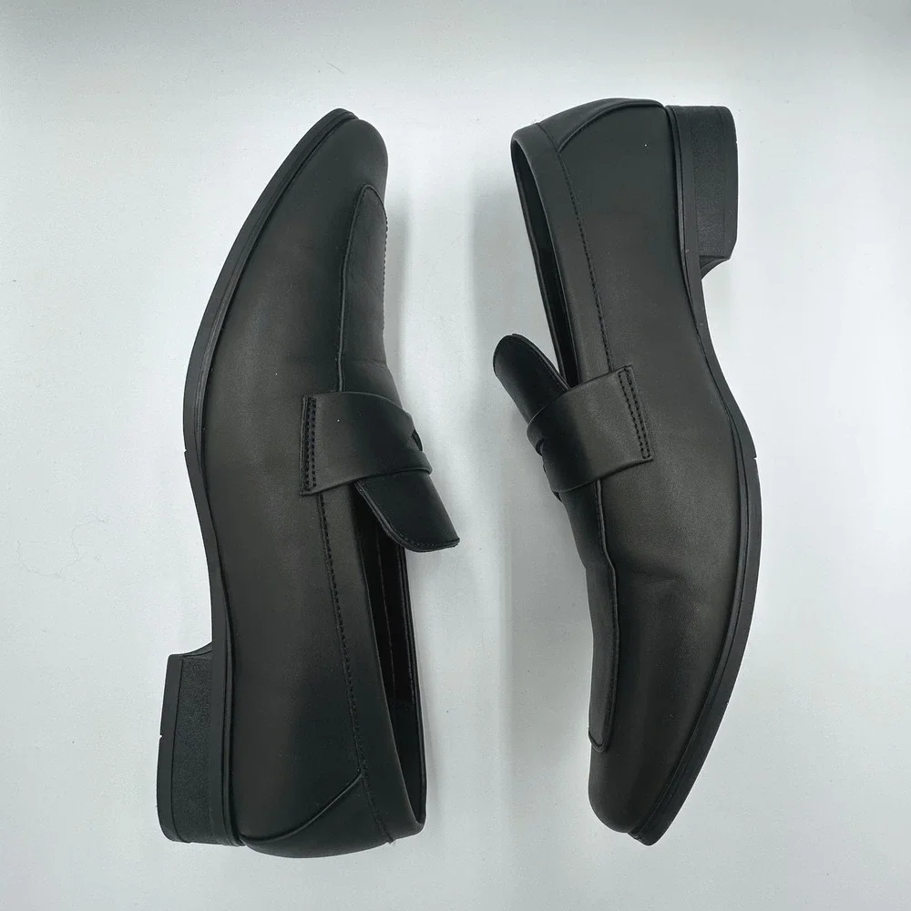 Calvin Klein Mens Bryson-C Black Penny Loafers Dress Shoes Size 12‎ CMBRYSON-C